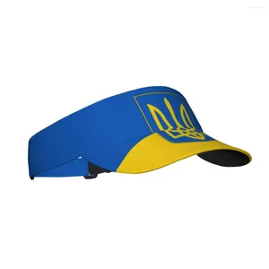 BERETS SOMMER AIR SUN HAT Män Kvinnor Justerbart Visir UV -skydd Topp Tom Sports Flag of Ukraine Sunscreen Cap