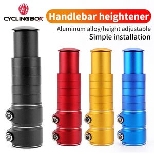 124138mm Bicycle Handlebar Extender Bike Stem Increased MTB Bike Fork Stem Rise Up Extension Adapter Bicycle Parts Accessories 240131