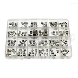 Microfones 240pcs 24 tipos de mini fêmea usb carregamento cauda plug microfone cabeça micro-interface usb