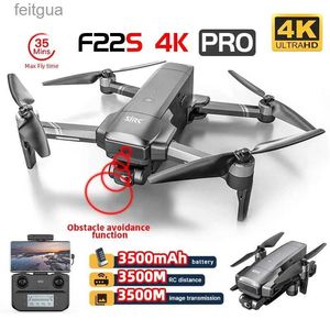 Дроны SJRC F22 / F22S 4K Pro Drone с предотвращением препятствий камеры 3,5 км 2-осевой eis gimbal 5g Wi-Fi GPS RC Quadcopter Professional Dron YQ240211