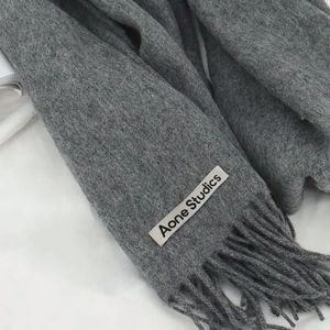 Marca de luxo 100% lenço de lã para mulheres homens cor sólida simples lenços de lã real feminino inverno quente pescoço cachecol caxemira xale 240123