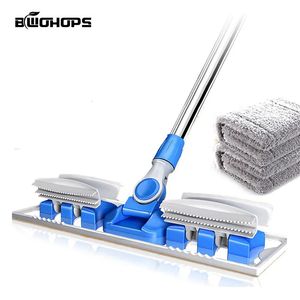 Spinning Flat Mop Scraper Floor Garbage Cleaning Easy Mops Bucket Dust Cleaner Magic Microfiber Broom Rotating Vassoura Swabs 240123