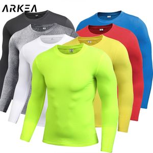 Sport Kompression Shirt Mann Basketball Fitness Quick Dry Gym T-shirts Männer Langarm Läuft Elastische Training Strumpfhosen Workout 240201