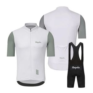 Raphaful Summer Cycling Jersey Set Breattable Team Racing Sport Bicycle Mens Clothing Short Bike 240202