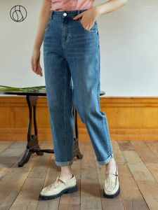 Damenjeans DUSHU Office Lady Relaxed 9-Punkt Harlan für Frauen Sommer 2024 Slim High Waist Tapered Pants