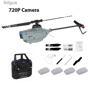 Drönare C127 2.4G RC Helicopter Professional 720p Camera 6 Axis Gyro WiFi Sentry Spy Drone Wide Vinkel Single Paddel Toy YQ240213