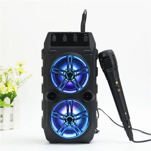 Açık Dansçı Su Geçirmez Kablosuz Bluetooth Ser Home Tiyatrosu Taşınabilir Karaoke Stereo Müzik Desteği FM SD Kart Mikrofonu 240126