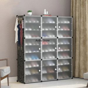 MultiCube Plastic Shoe Cabinet Saving Space Stand Holder Organizer Removable Storage Shoes Boots DIY Rack Keep Room Neat 240130
