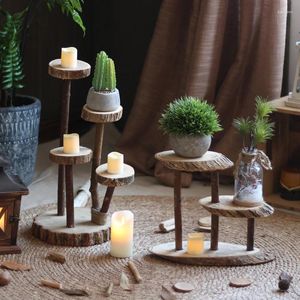 Candle Holders Solid Wood Ideas Garden House Unique Modern Outdoor Small Floor Glam Kerze Halter Decoration Home