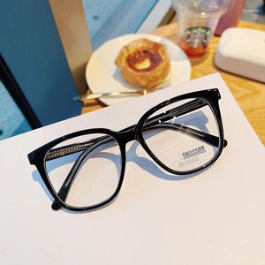 Sunglasses Frames Korean Stylish Men's Glasses Square Shape Blue Light Blocking Women High Quality Eyeglasses