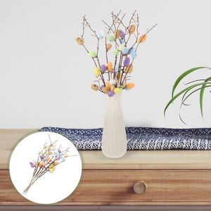 Decorative Flowers 10 Pcs Easter Branch Vase Filling Ornament Artificial Egg Party Supplies House Plants Gift Foam Picks Twig Garland