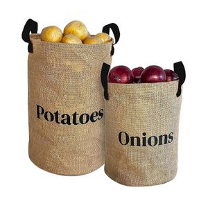 Vegetable And Fruit Storage Bags Kitchen Onions Potatoes Storage And Organization Breathable Double Refrigerator Organization 240125