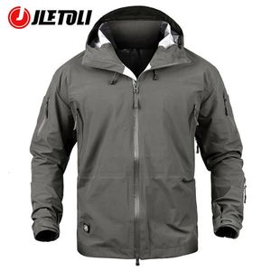 Jletoli Waterproof Jacket Windbreaker Winter Outdoor Turining Men Men Men Patruj Windpood Hard Shell Tactics Ubrania 240119