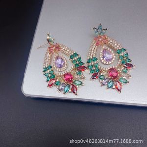 Dangle Chandelier Big Drop Earrings Women Statement Earring Drag Queen Pageant Fashion Jewelry Wedding Bridal Earrings Wholesale 230512