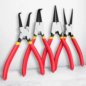 4PCS Circlip Pincers Set Snap Ring Pliers Retaining Crimping Spring Installation And Removal Hand Tool Alicates 240123