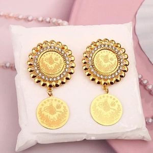 Broches Curdistão Turco Jóias Broohes Banhado A Ouro Dangle Coin Broche Decorativo De Ropa Étnico Oriente Médio Acessório de Casamento