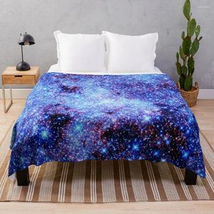 Одеяла Galaxy Sparkle Stars Periwinkle Blue Throw Blanket Утяжеленное индивидуальное подарочное покрывало Модная фланелевая кровать