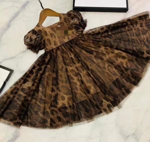 2021 crianças meninas moda leopardo chiffon vestido bebê menina linda princesa tutu dress6709815