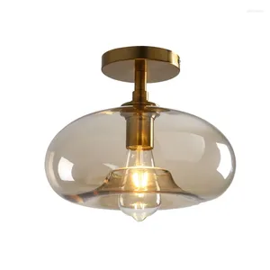 Taklampor modernt LED -glaslampa minimalistiska garderob balkong sovrum matsal belysning hall lampa inomhus