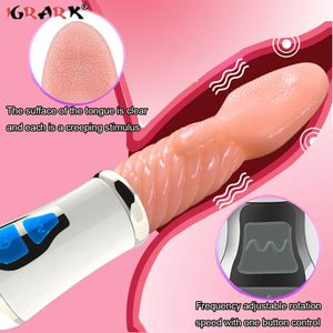 Sexy Realistic Tongue Oral Licking Vibrators Sex Toys for Women Vagina Clitoris Stimulator USB Power Vibrating Egg Adult Product 240130