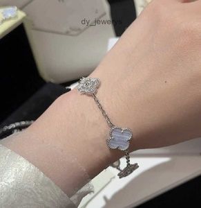 Van Clover Armband Luxury Classic 4 Four Leaf Clover Charm Armelets Designer Chain Silver Shell Armband For Girl Wedding Mother Day Fashion Jewelry