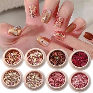 Nail Glitter 1 Box Flakes Irregular Aluminum Foil UV Gel Polish Sequins Palliette Manicures Art Decoration Powder