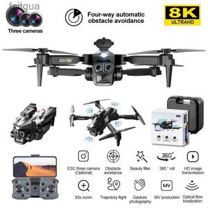 Drönare Ny K10 MAX DRONE 4K 8K Professionell Triple Camera Optical Flow som svävar Hinder Undvikande quadcopter Child Toys Boys Kids Gift YQ240213