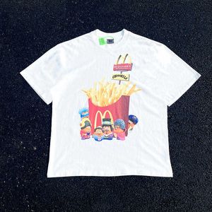 Camisetas masculinas Mens Saint Michael Chom Familys Usado Manga Curta Marca de Moda Vintage American Wash Camiseta para Homens