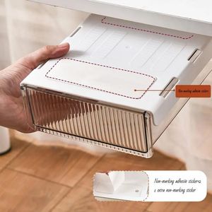 Desk Organizers Storage Drawer Selfadhesive Box Office Stationery Tools Knife Fork Kitchen Organizer Makeup 240125