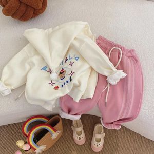 Kleidung Sets Mädchen Kleidung Set Koreanische Mode Kinder Frühling Herbst Lange ärmeln Hoodie Hosen 2 Stücke Prinzessin Kinder Anzüge 3-7Y