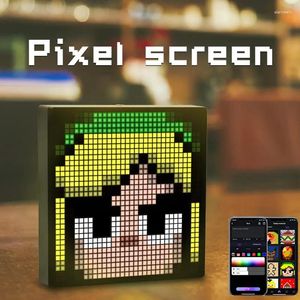 Gece Işıkları Akıllı LED Pixel Ekran Gece Işığı Uygulama Kontrolü Programlanabilir Ekran DIY Metin Animasyon Po Frame Art Ev Dekoru Oyun Odası