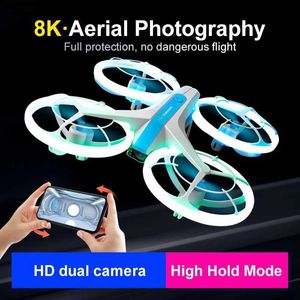 Дроны Новый V33 RC Дрон 8K 4K HD Камера Wi-Fi FPV Давление воздуха Удержание высоты Квадрокоптер Мини-подарочные игрушки для детей YQ240213