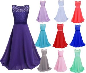 New Girls Party Dress Kids Sleeveless Lace Long Maxi Dress Formal Girls Dress Children Vestido Junior Clothes6258982