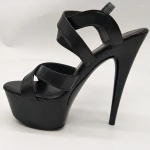 Sandalet laijianjinxia 17cm/7inches pu üst moda seksi egzotik yüksek topuk platform partisi kadınlar kutup dans ayakkabıları g052