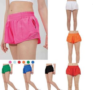 2024 Designers Lululemens Womens Yoga Shorts Fit Zipper Pocket High Rise Quick Dry Womens Train Short Loose Style Breatble Gym Quality 5566ESS