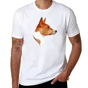 Herrtankstoppar basenji t-shirt djur prinor pojkar sommarkläder vintage plus storlek designer t shirt män