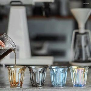 Wine Glasses 160ml Delicate Coffee Cup Glass Crystal Mug Barista Kitchen Accessories Dazzling Home Drinkware