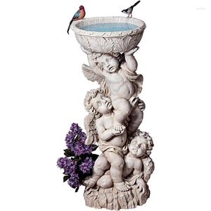 Garden Decorations Design Toscano NG27902 Three Cherubs With Urn Decorative Object Ancient Ivory Decoration Figures