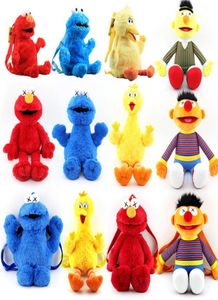 45cm Sesame Street Plush Backpack Plush Doll Guy Yellow Big Bird Plush Bag Children039s School Bag 2203151088862