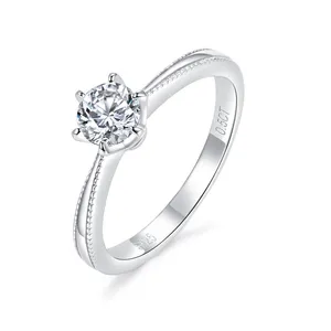 D Color VVS Moissanite Rings 925 STERLING SIVER