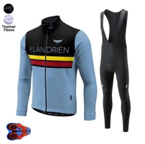 Vintermorvelo Team Cycling Set 9D Gel Pad Long Sleeve Thermal Fleece Jerseys Men Maillot Ropa Ciclismo Clothing 240202