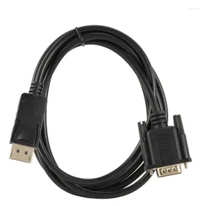 Kable komputerowe Displayport Display Port DP do VGA Adapter Kabel 1,8 m męskiego konwertera dla laptopa HDTV Projektor monitorowania