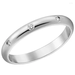 Cluster Rings 14K AU585 Vittguld Ringälskare Bröllopsdagsengagemang 0.03 Real Diamond Classic Trendy Romantic Simplicity