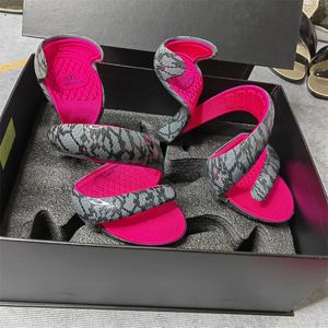 Novelty Strange Heel Sandals Woman Sexy Snake Wrapped No Sole Gladiator Slippers Summer High Heels S-shaped Party Evening Shoes 240129