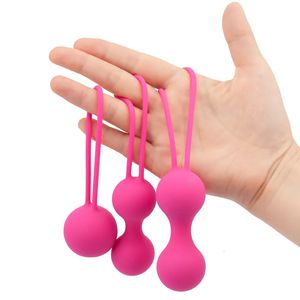 Sex Shop 3 in 1 Vaginal Ben Wa Balls Silicone Chinese Geisha Kegel Excercise Love Egg Goods for Adult Toys Woman 240202