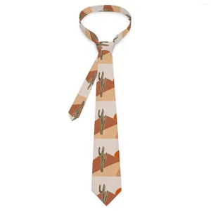 Bow Ties Cartoon Desert Tie Sun Corner Cactus Leisure Neck Classic Casual For Men Women Design Collar Necktie Gift Idea