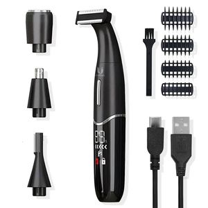 Aree intime Taglio di capelli Rasoio di precisione Uomo Linea bikini Rasoio sensibile Palline Uova Peli pubici Rasatura Trimmer Viso Barba Clipper 240131