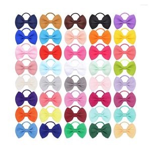 Hårtillbehör 40x Tie Bow Head Pendent Polyester Långvarig utsökta leveranser Small Bright Color Ribbon Bows Girl Headwear