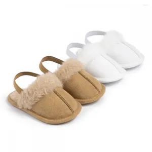 Primeiros caminhantes verão nascido bebê andando sapatos confortáveis sandálias de pelúcia para meninos e meninas antiderrapante fundo de algodão sola plana