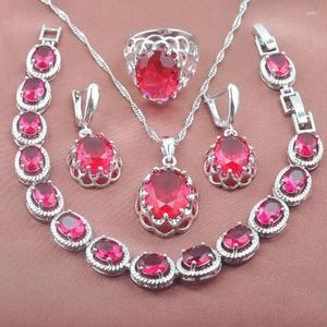 Necklace Earrings Set 2024 Crystal Women's Engagement 925 Sterling Silver Bracelet And Ring YZ0163